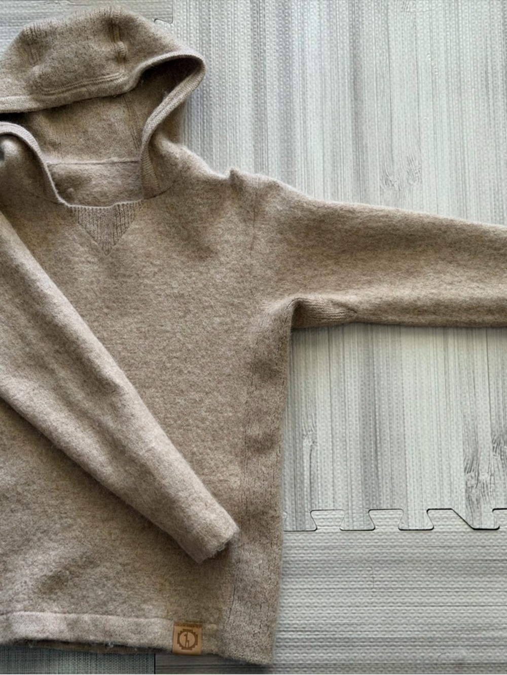 Cozy Alpaca Artisan Handmade Hoodie Sweater Dusty Pink